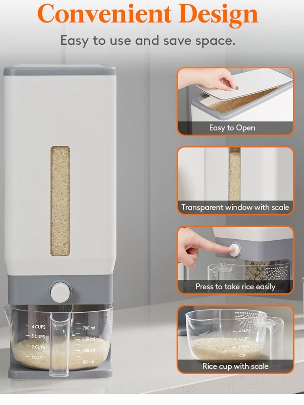 Lifewit Rice Dispenser - Picture 2 of 4